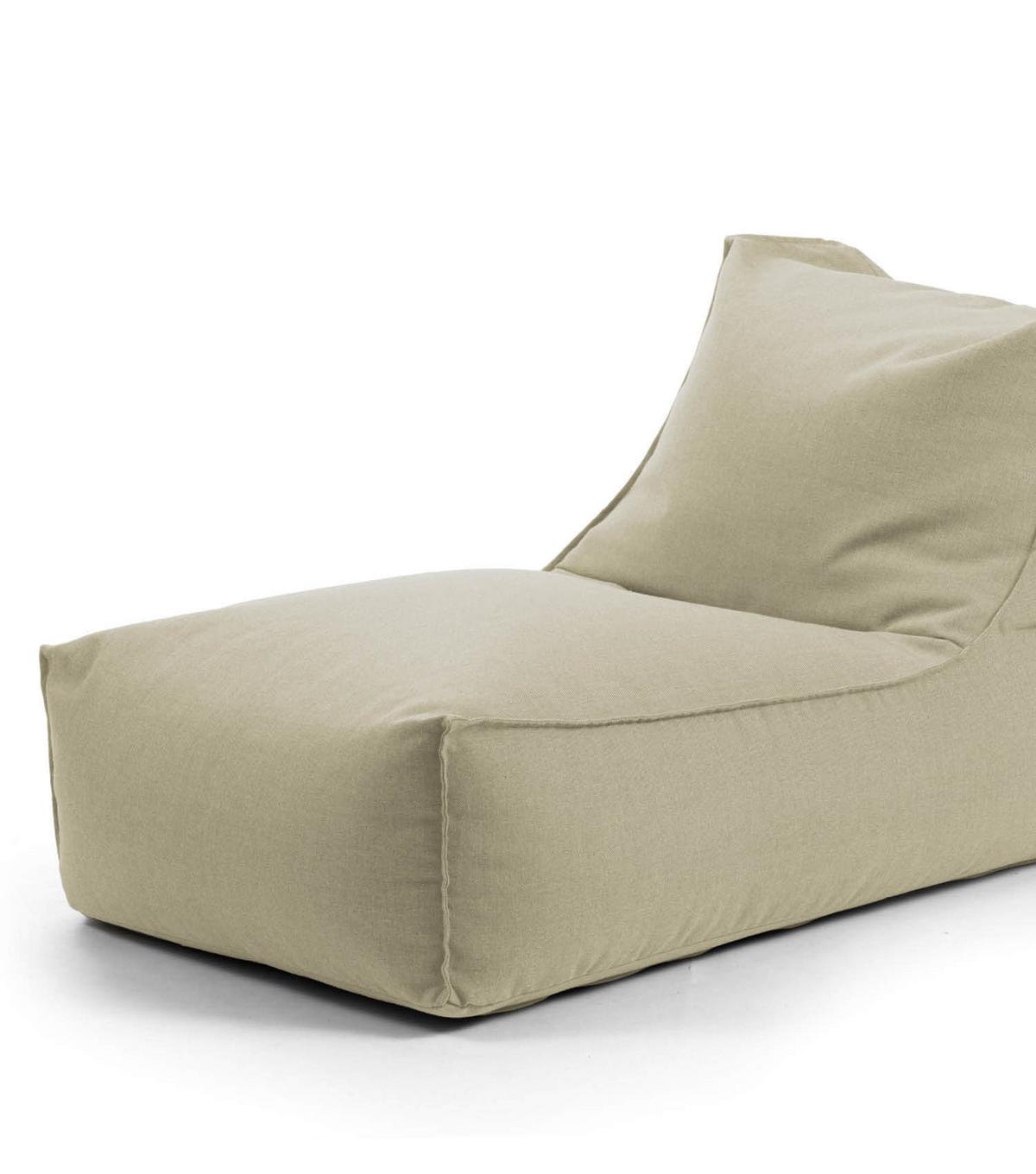 OUTDOOR SITZSACK und Hocker Der Sundowner - Beige, Textil (60/65/95cm) - Mokebo