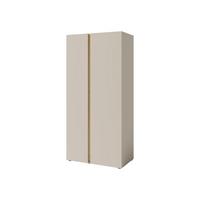 KLEIDERSCHRANK Luca LC03 - Sandfarben/Schwarz, Holzwerkstoff/Kunststoff (90/195/50cm) - MIRJAN24