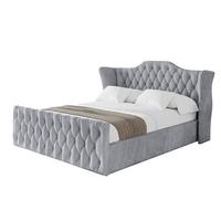POLSTERBETT mit Bettkasten, Fußteil und Lattenrost, Boxbett mit Matratze H3/H4 - ZORAN-Z 120x200 Hellgrau - Hellgrau, Holzwerkstoff/Textil (120/200cm) - ALTDECOR