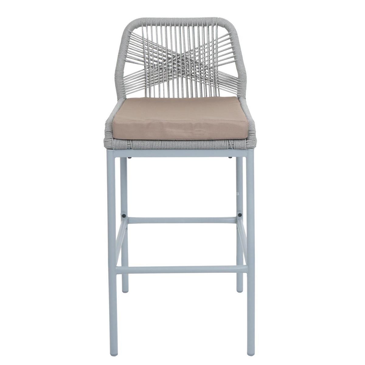 BARHOCKER Hellgrau, Taupe - Taupe/Hellgrau, Metall (45/101/52cm) - MCW