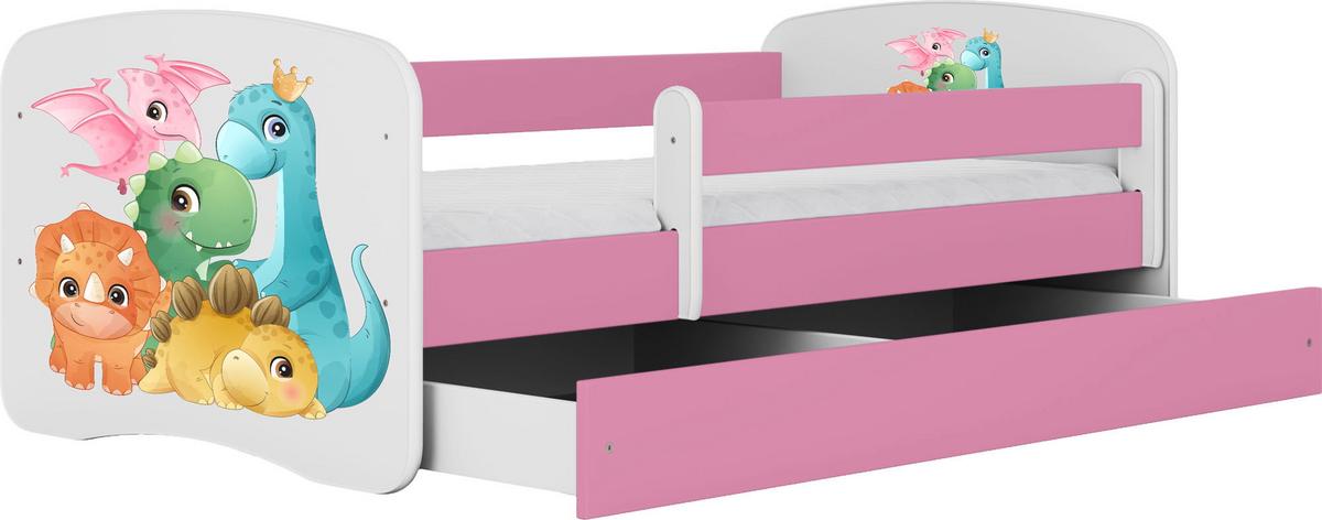 KINDERBETT Emily mit Schublade und Matratze, Rosa 70x140 cm - Multicolor, Holzwerkstoff (140/70cm) - WFL GROUP