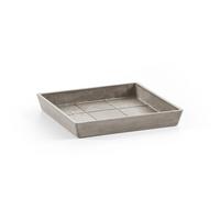 BLUMENTOPFUNTERSETZER quadratisch 18/18/2,5 cm Taupe - Taupe, Kunststoff (18/2.5cm) - Ecopots