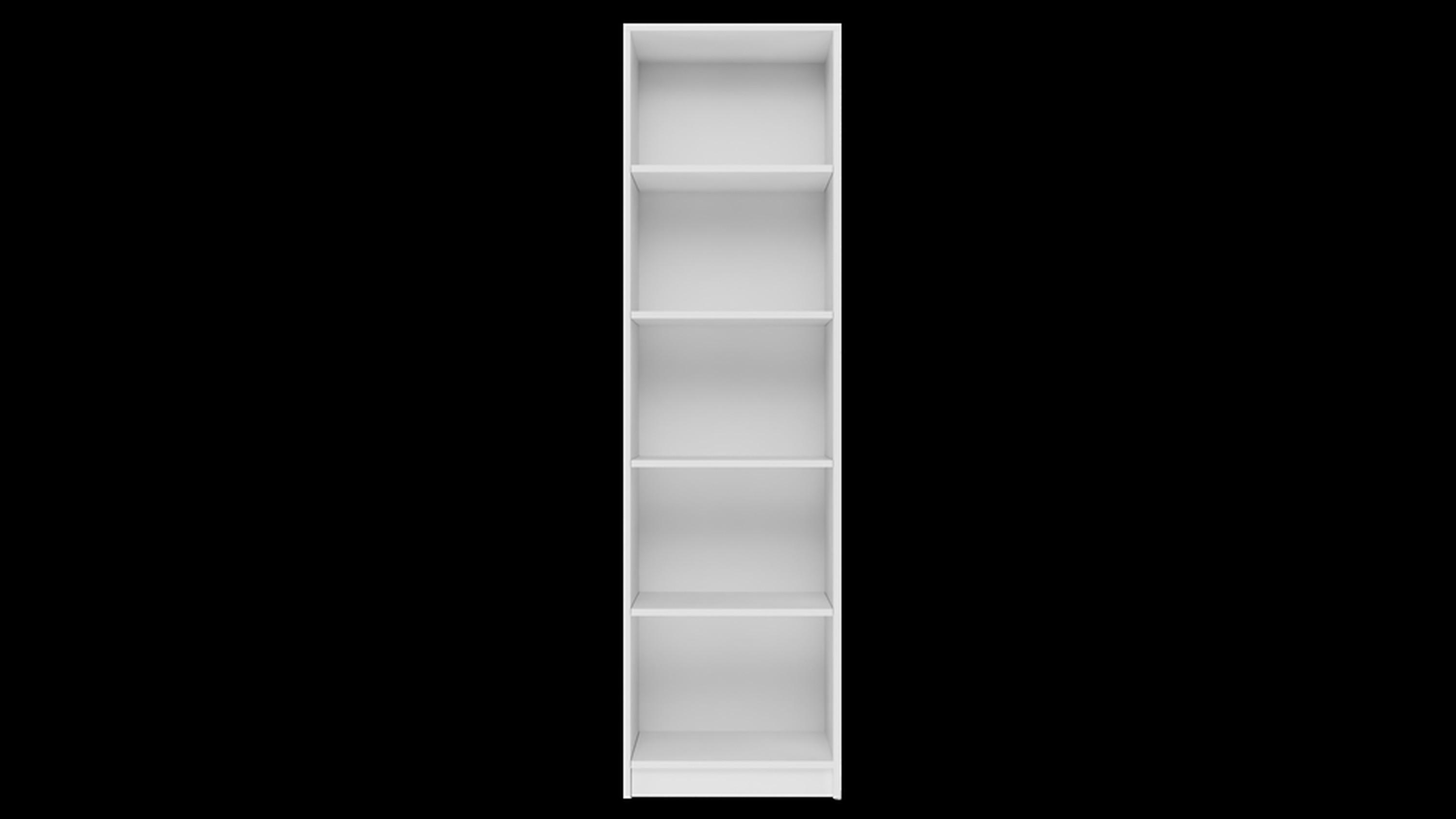BÜCHERREGAL Weiß 50/182/30 - Weiß, Holzwerkstoff (50/182/30cm) - RAUMHIRSCH FURNITURE