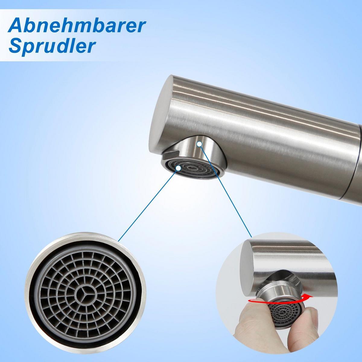 WASCHTISCHARMATUR Rinnare 5/20.5/16 cm - Silberfarben, Metall (5/20.5/16cm) - ZMH
