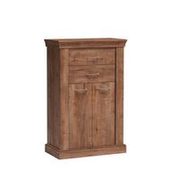 KOMMODE DESIO 82/127/42cm mit 2 Schubladen 2 Türen Braun - Braun, Holzwerkstoff (82/127/42cm) - MASSENO