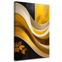 LEINWANDBILD 3D und geometrisch 30x45cm - Gelb, Textil (30/45cm) - Feeby