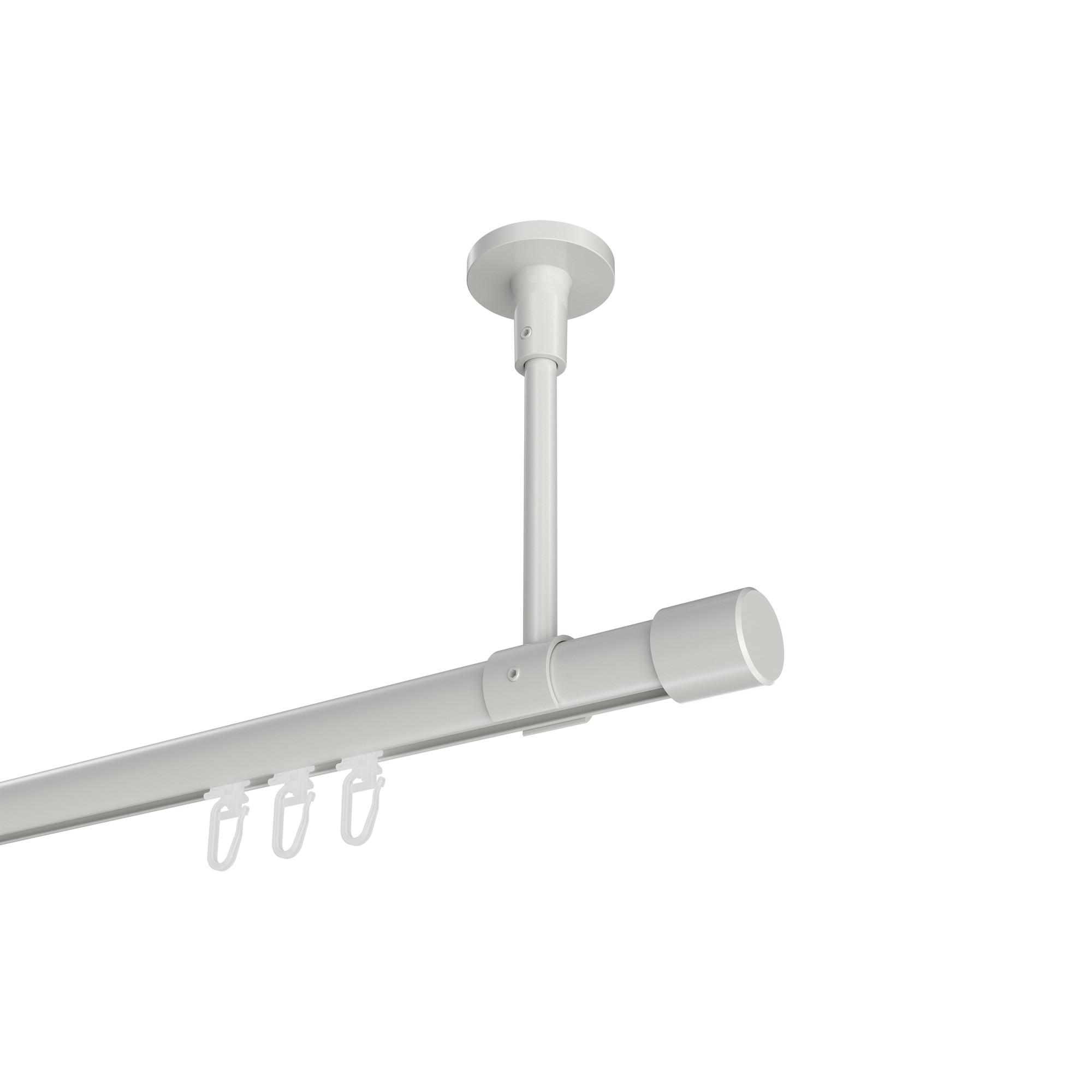 GARDINENSTANGE INNENLAUF Sonette Santo 600 cm (geteilt in 3 x 200 cm), 1-läufig, 20 mm Ø Weiß - Weiß, Metall (600cm) - INTERDECO