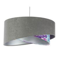 HÄNGELEUCHTE Grau 50/23 cm - Lila, Kunststoff (50/1.3/23cm) - ONZENO