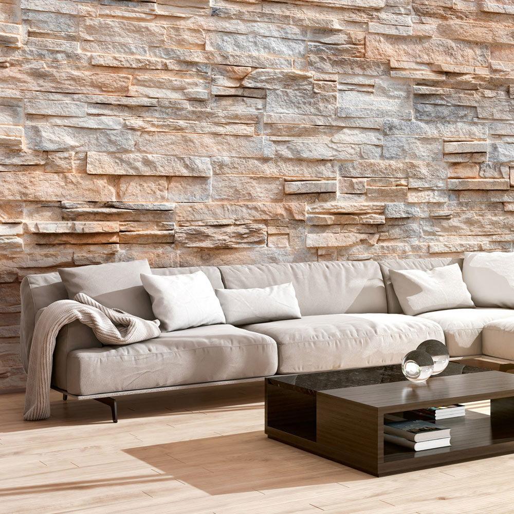 SELBSTKLEBENDE FOTOTAPETE 441/315 cm - Beige/Grau, Kunststoff/Textil (441/1cm) - KUNSTLOFT