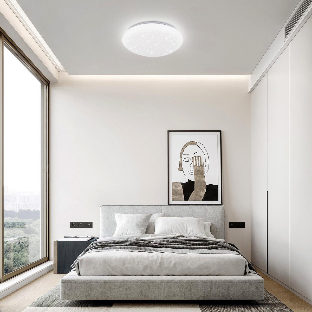 LED-DECKENLEUCHTE Iris 25.2/25.2/6.2 cm - Weiß, Kunststoff (25.2/25.2/6.2cm) - Nettlife