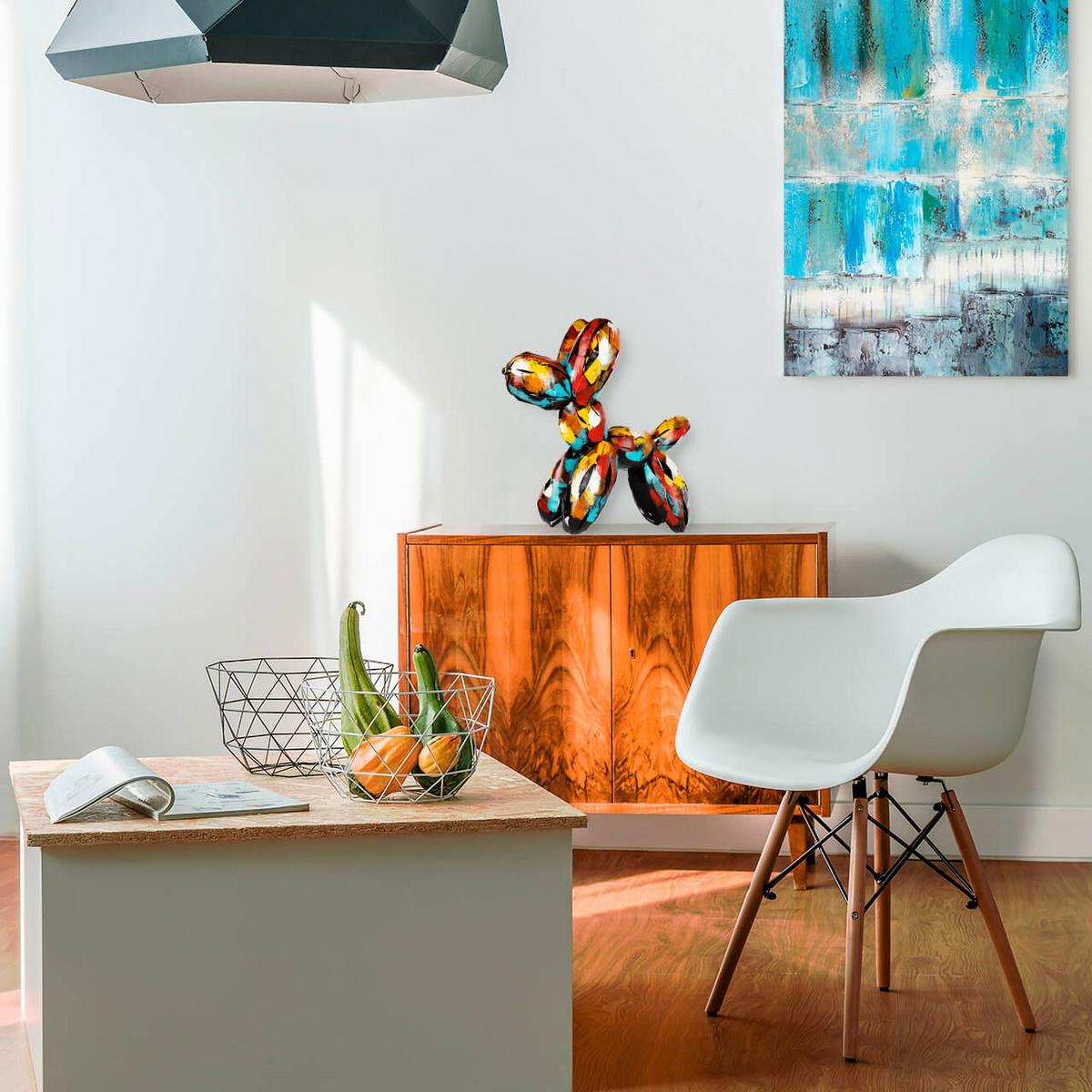 METALLSKULPTUR Bunt 58/58 cm - Multicolor, Metall (4/58/22cm) - KUNSTLOFT