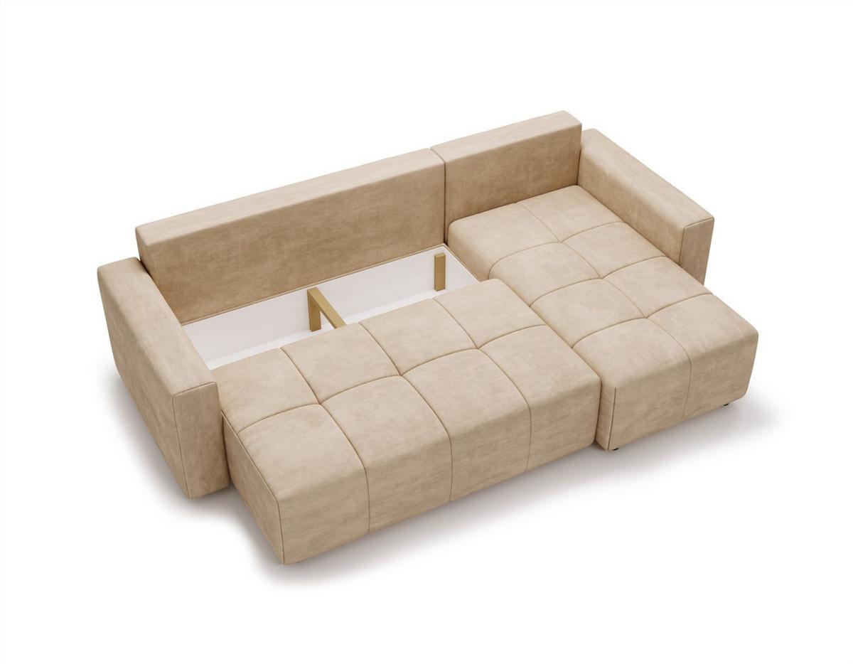 ECKSOFA Noha In Now Or Never - Creme, Holzwerkstoff/Textil (231/142cm) - Fun Möbel