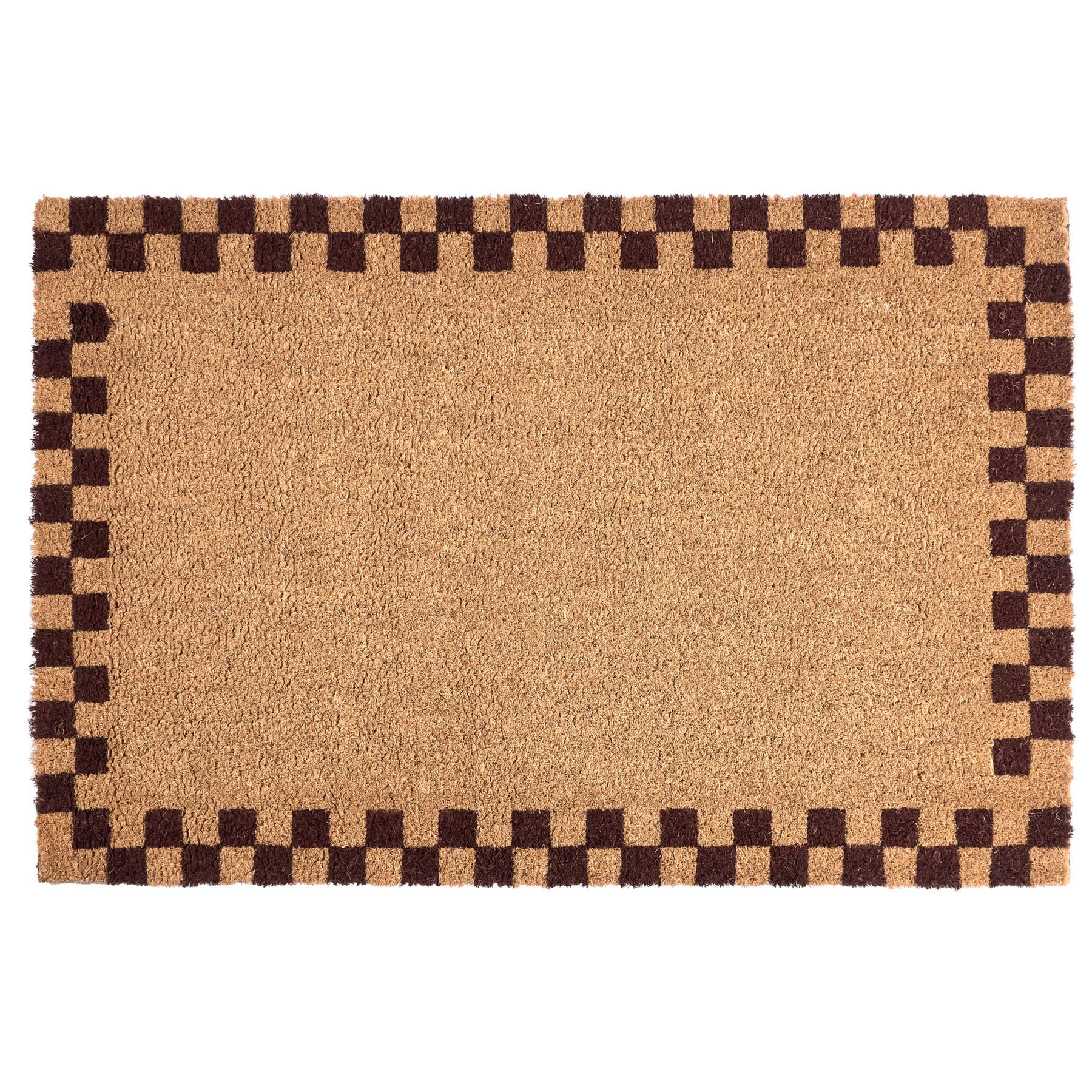 FUSSMATTE Beige/Braun 60/90 cm Kokosfasern Sagada - Beige, Textil (60/90cm) - Beliani