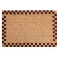 FUSSMATTE Beige/Braun 60/90 cm Kokosfasern Sagada - Beige, Textil (60/90cm) - Beliani