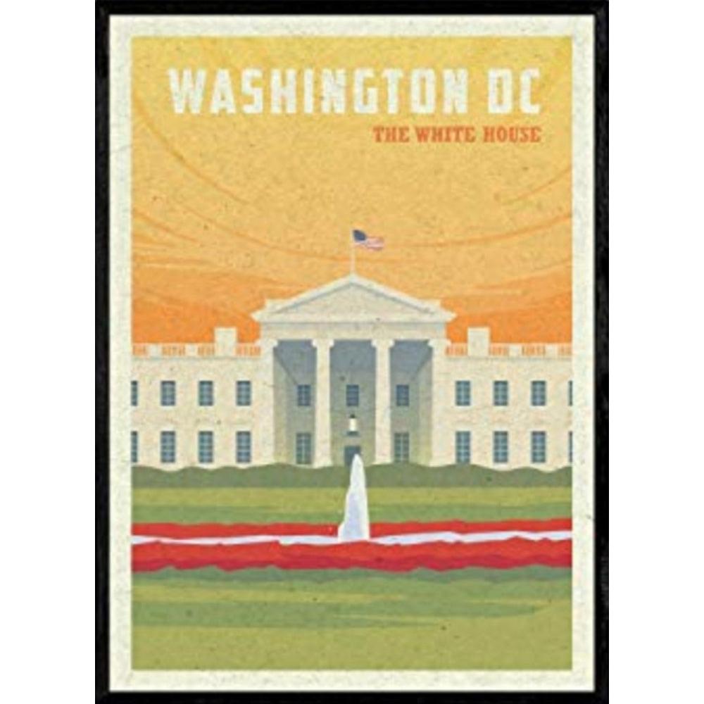 POSTER Vintage City Colors – Washington (Usa) A4 Rahmenlos - Klar, Papier (29.7/5/21cm) - Nacnic