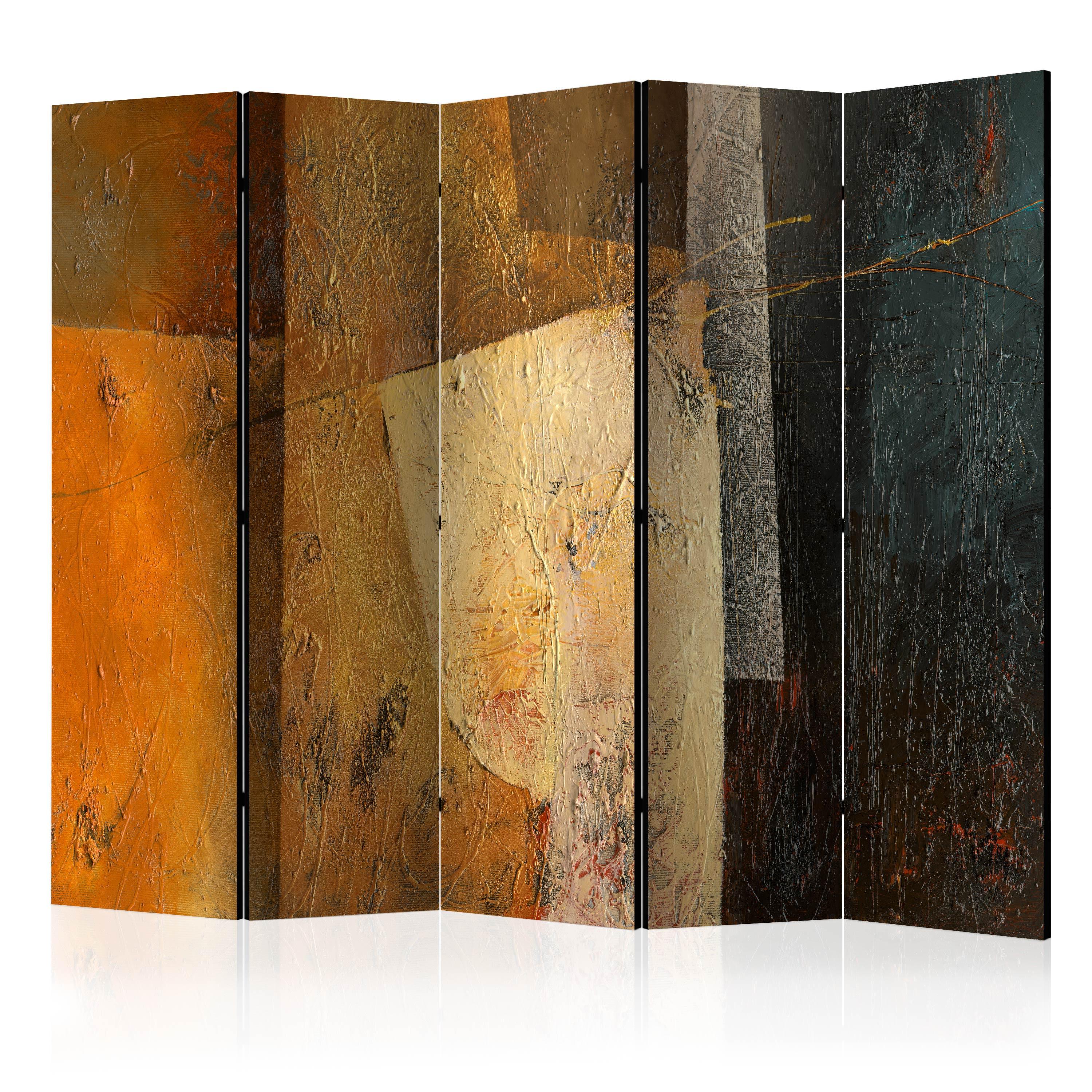 PARAVENT Beidseitig Bedruckter 5-tlg 225x172 cm Moderne Kunst - Multicolor, Holz/Textil (225/172/3cm) - Muralo