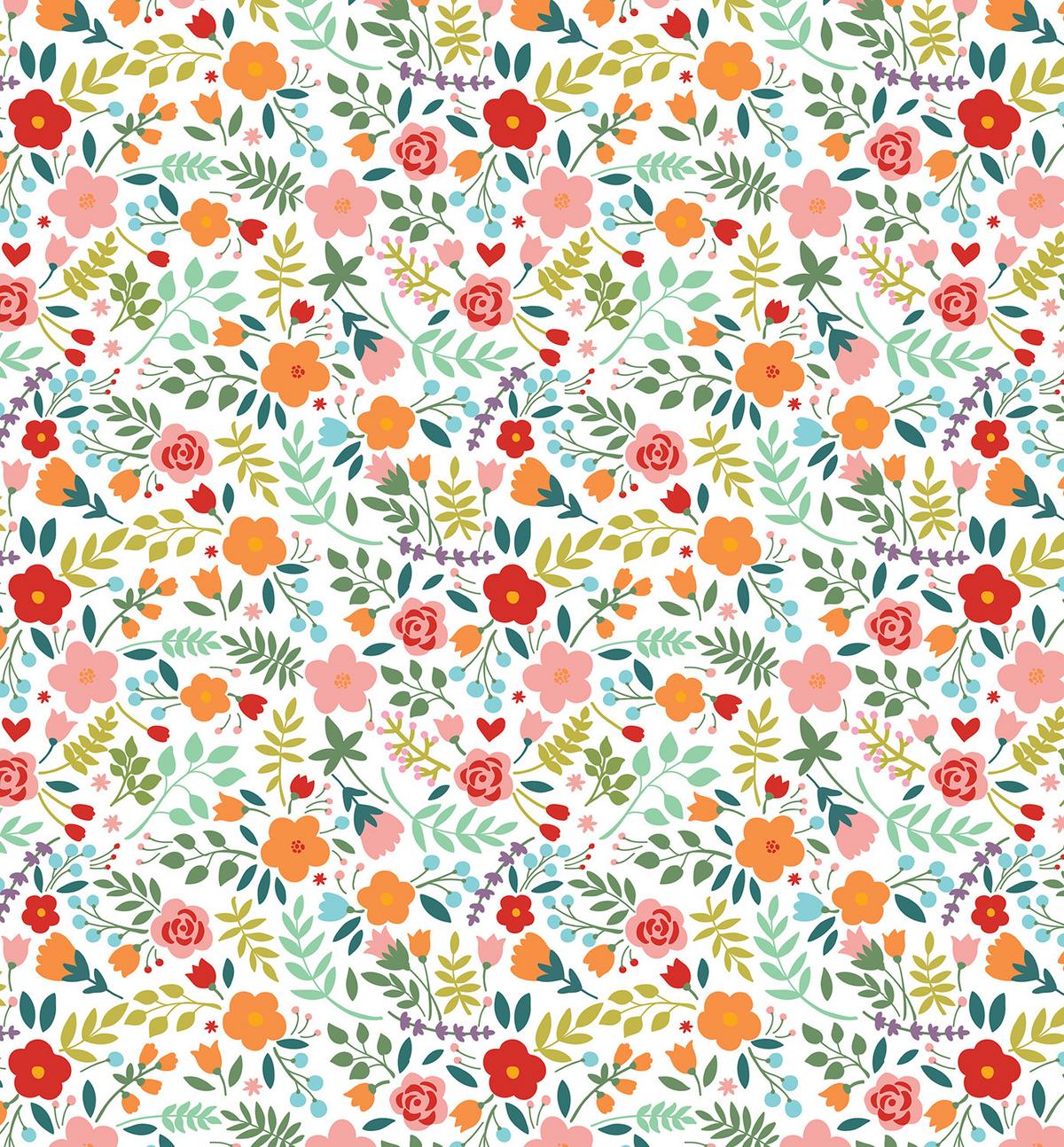 VERDUNKELUNGSROLLO 130x140 cm Gemalte Blumen - Grün, Textil (130/140cm) - TULUP