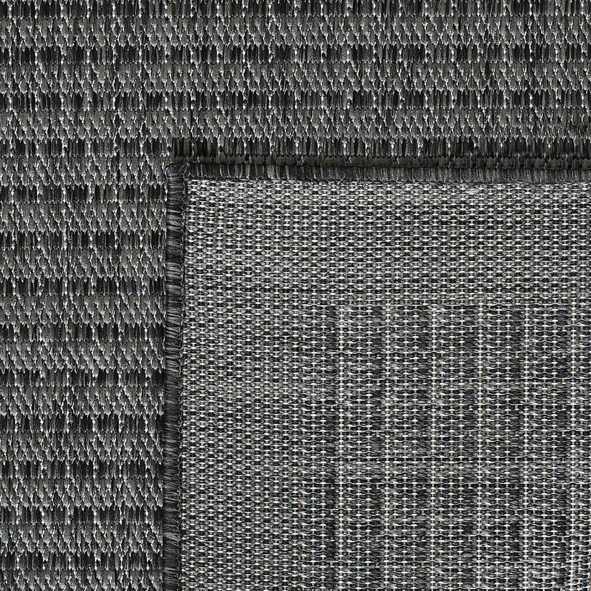 TEPPICH Outdoor DAFNE in Schwarz, einfarbig, 140 x 200 cm - Grau, Textil (200/140cm) - KADIMA DESIGN