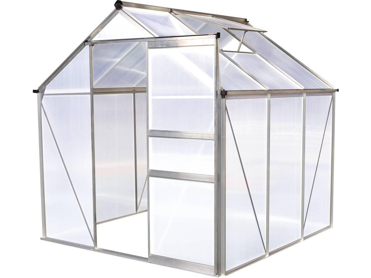 GEWÄCHSHAUS POLYCARBONAT hortensia Durchsichtig - Transparent, Metall (190/193/192cm) - Habitat Garten