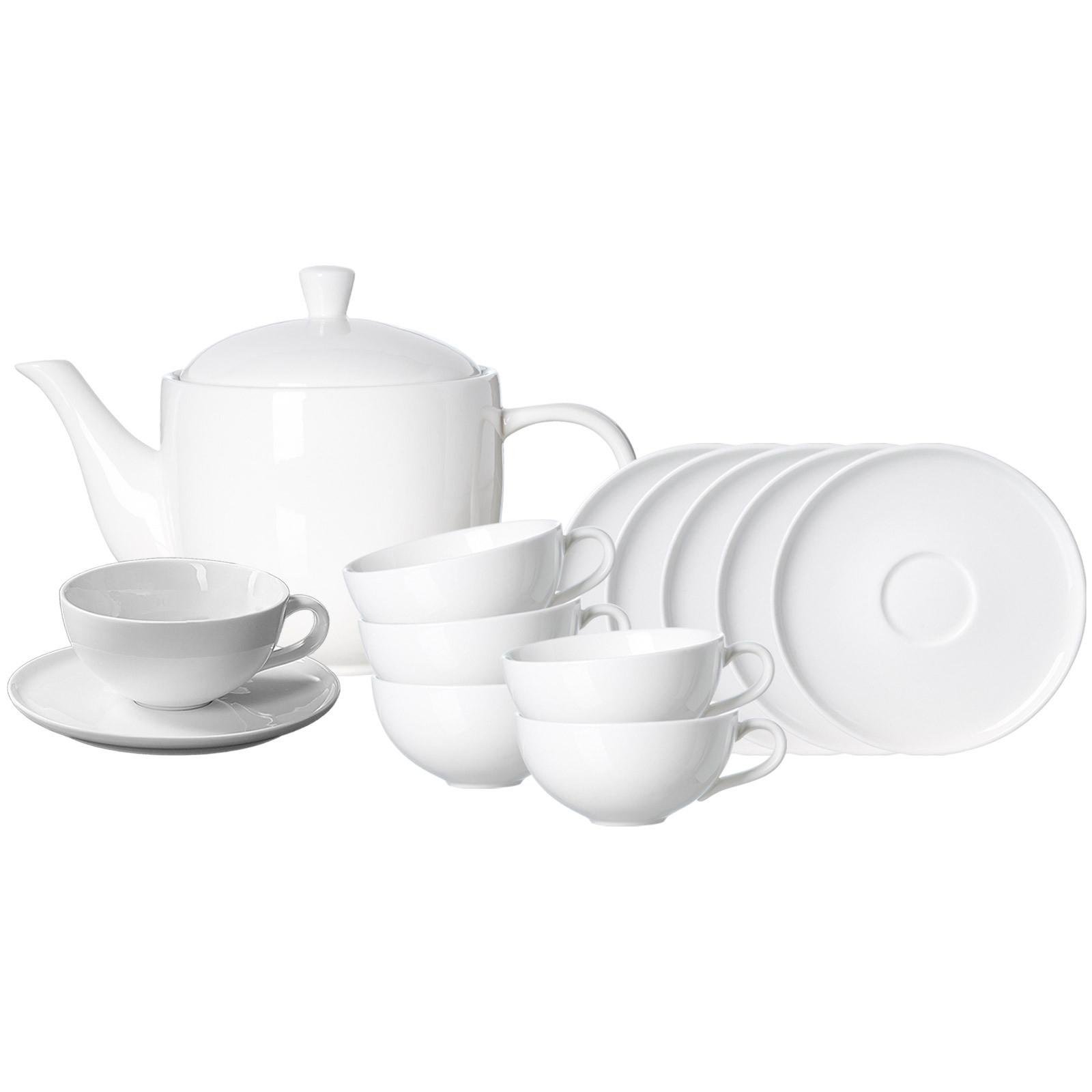 TEESERVICE Skagen weiß 3-tlg. - Weiß, Keramik (2/2/2cm) - Ritzenhoff Breker