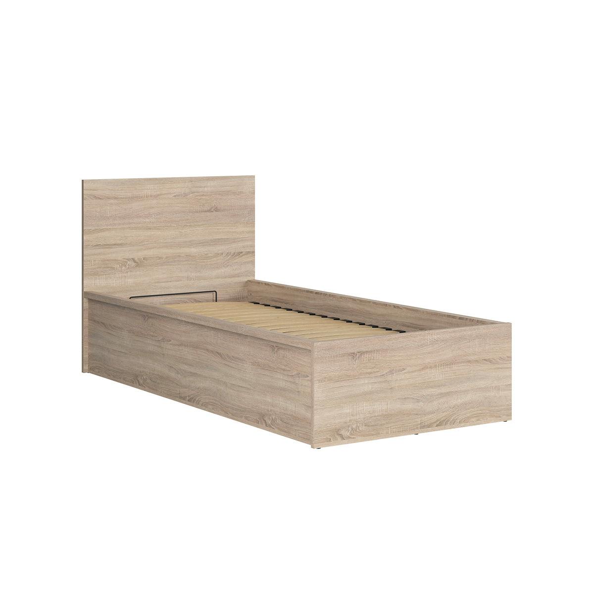 BOXBETT 90/200 Edwin Helles Holz - Braun, Holzwerkstoff (90/200cm) - Petits-meubles
