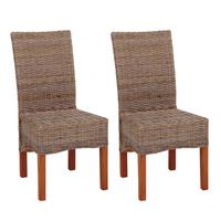 ESSZIMMERSTUHL Braun 2er-Set - Braun, Holz (46/97/50cm) - MCW