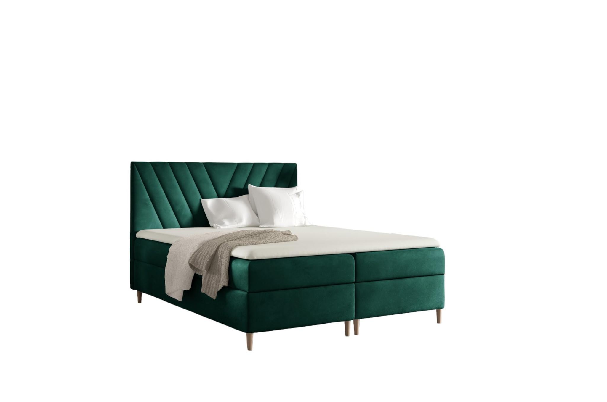 BOXBETT Espen Premium - Smaragdgrün, Holzwerkstoff/Textil (160/200cm) - Fun Möbel