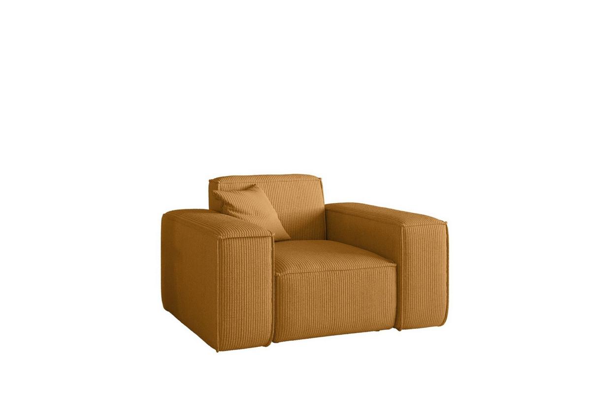 SESSEL Celes Premium Stoff Scala - Currygelb, Holzwerkstoff/Textil (121/73/88cm) - Fun Möbel