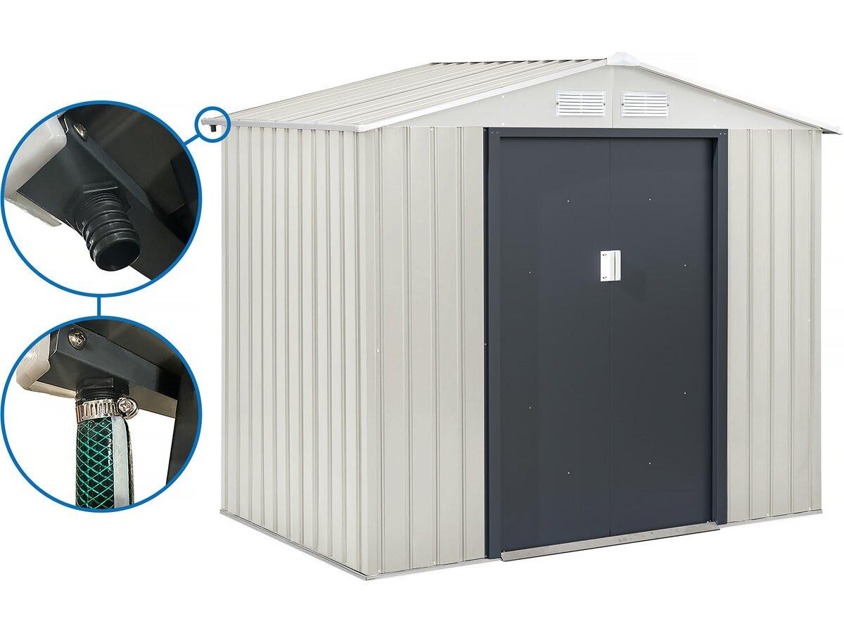 METALL-GARTENHAUS nebraska beige - Beige, Metall (267/202/181cm) - Habitat Garten