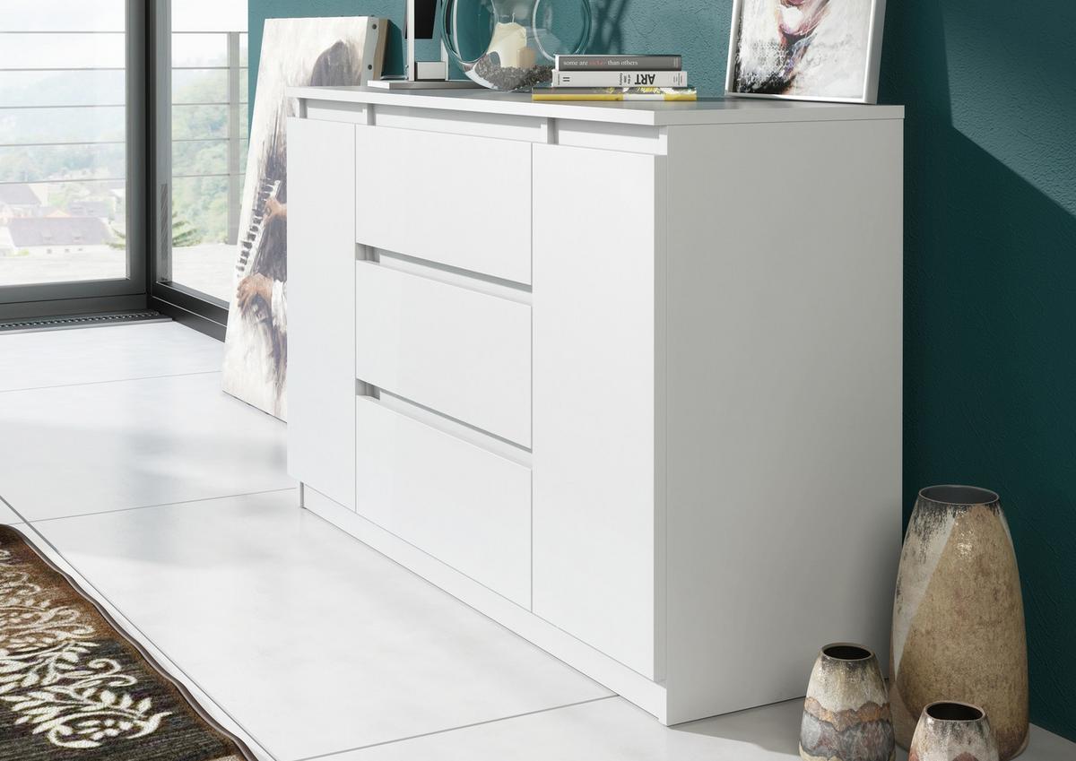 KOMMODE Weiß 120/79/39 - Weiß, Holzwerkstoff (120/79/39cm) - RAUMHIRSCH FURNITURE