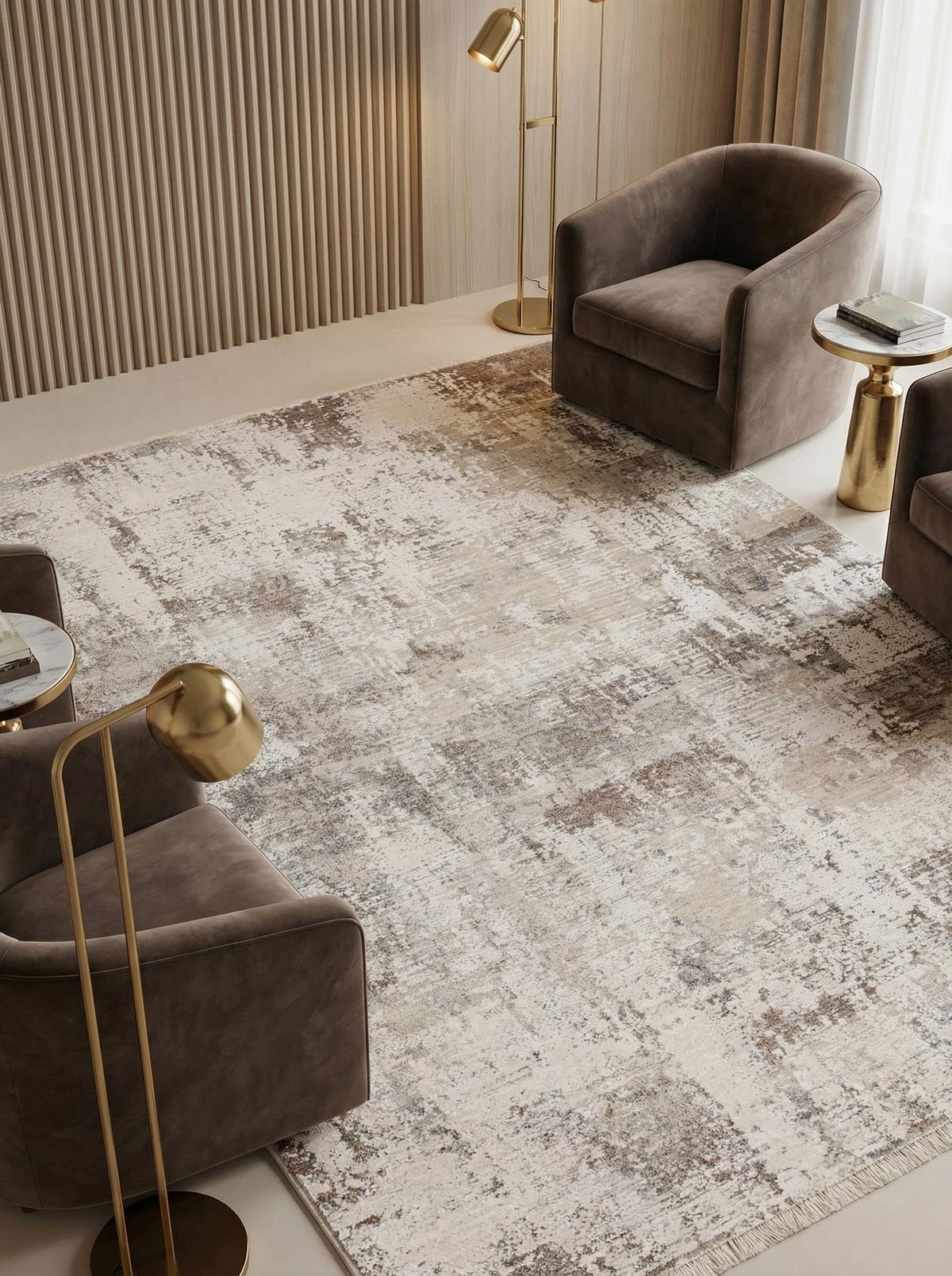 TEPPICH SIENA-Arbia, abstrakt, Beige, 160 x 240 cm - Beige, Textil (240/160cm) - KADIMA DESIGN