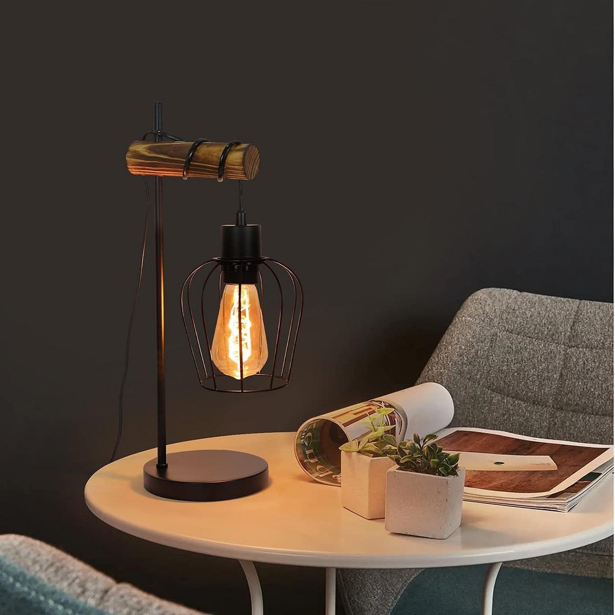 TISCHLAMPE Isolde 20/15/46 cm - Braun, Holz/Metall (20/15/46cm) - ZMH