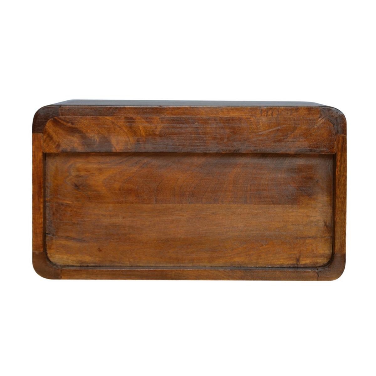 WANDNACHTTISCH, offen geflochten, 1 Schublade und offenes Fach, Braun - Messingfarben/Braun, Holz/Metall (45/25/32cm) - Artisan Furniture