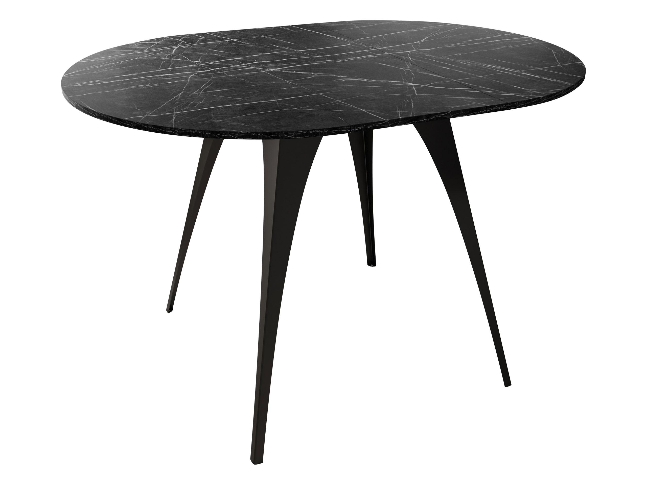 ESSTISCH Carmina 100 - Schwarz, Holzwerkstoff/Metall (100/100/76cm) - MIRJAN24