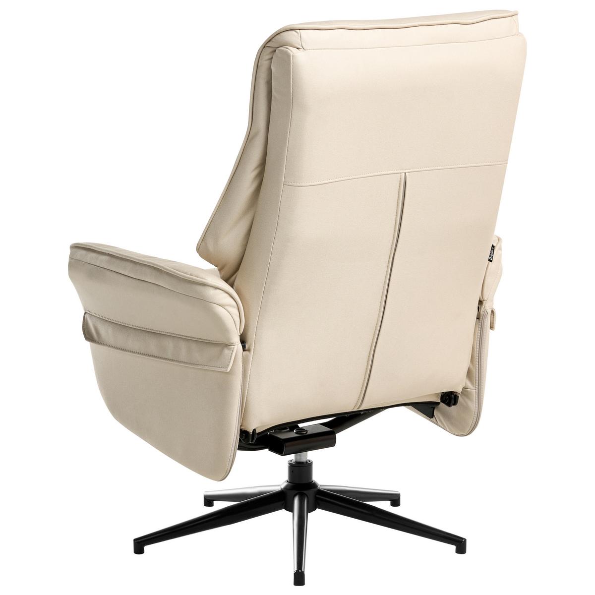 FERNSEHSESSEL Hellbeige Erato - Schwarz, Kunststoff (73/89/78cm) - Beliani