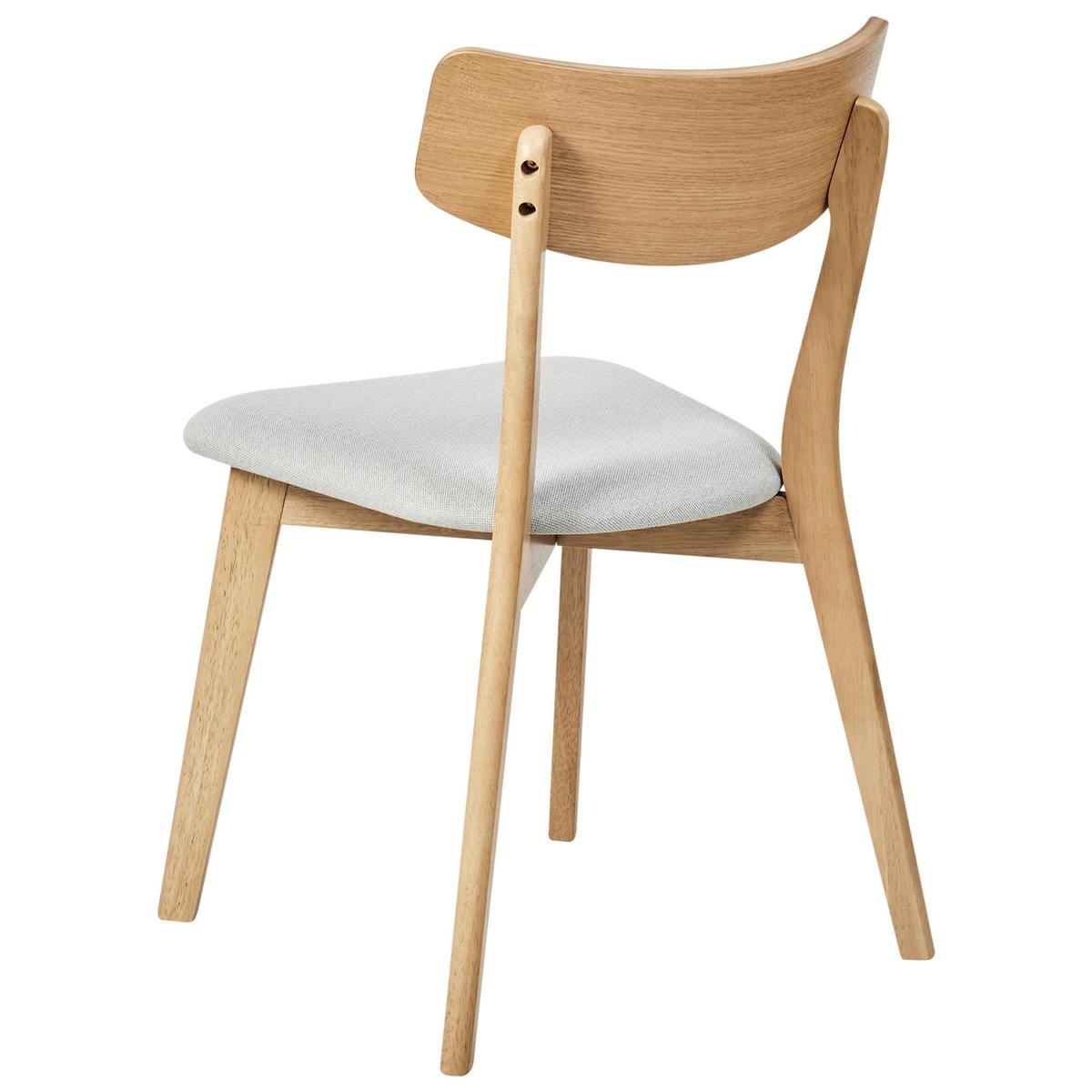 ESSZIMMERSTUHL 2er Set Holz Hellbraun/Grau Hope - Braun/Grau, Holz (51/77/49cm) - Beliani