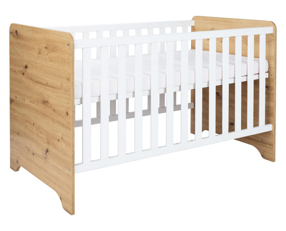BABYZIMMER Set Marlon 2-tlg. - Weiß/Eiche Artisan, Holzwerkstoff (1/1/1cm) - arthur berndt