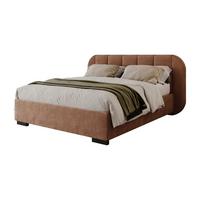 BETT AMARA 160x200 gepolstert mit Stauraum und Lattenrost, Royal Velvet 198 - Braun, Textil (160/200cm) - Lookway