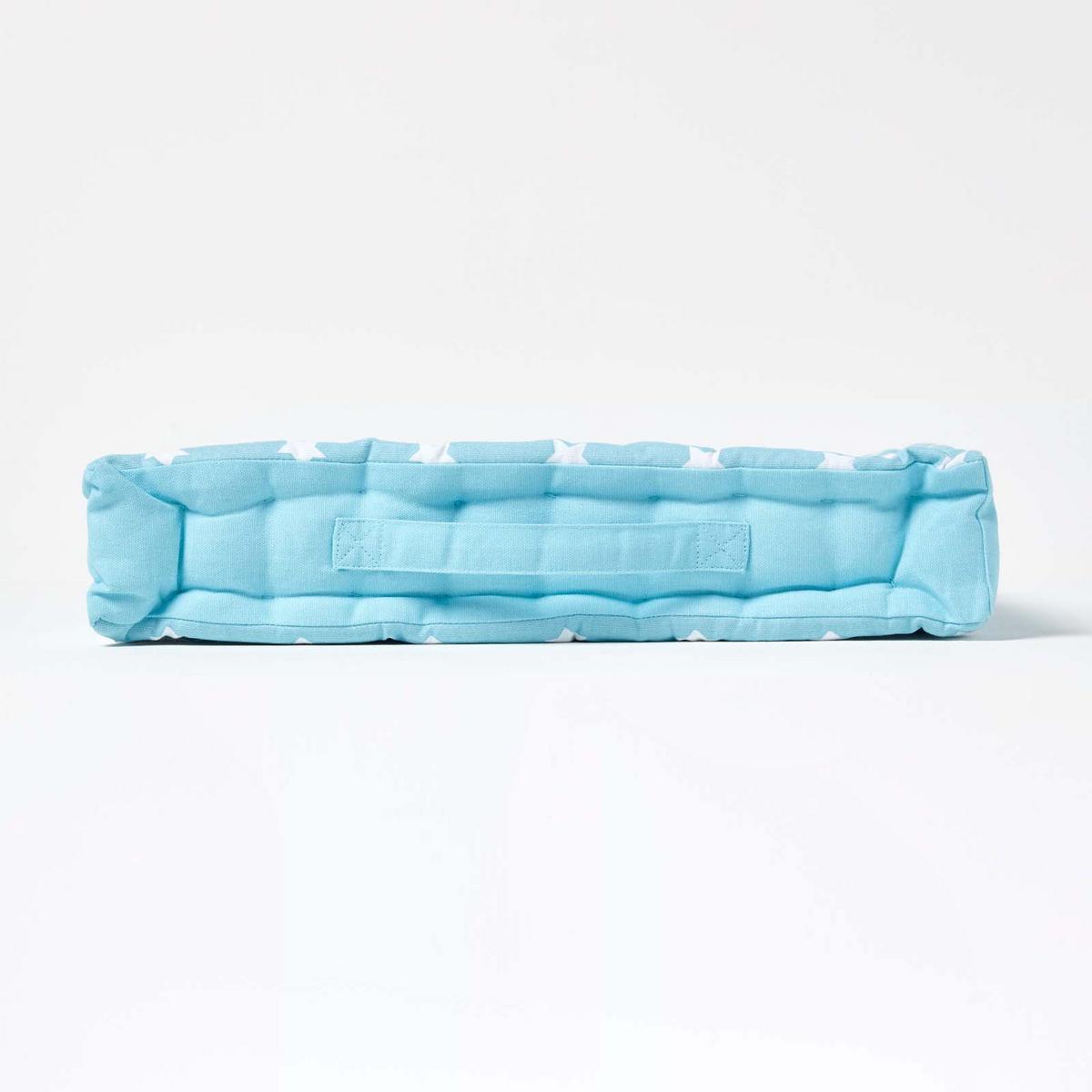 SITZKISSEN Sterne blau 40/40/8 cm - Blau, Textil (40/40/8cm) - Homescapes
