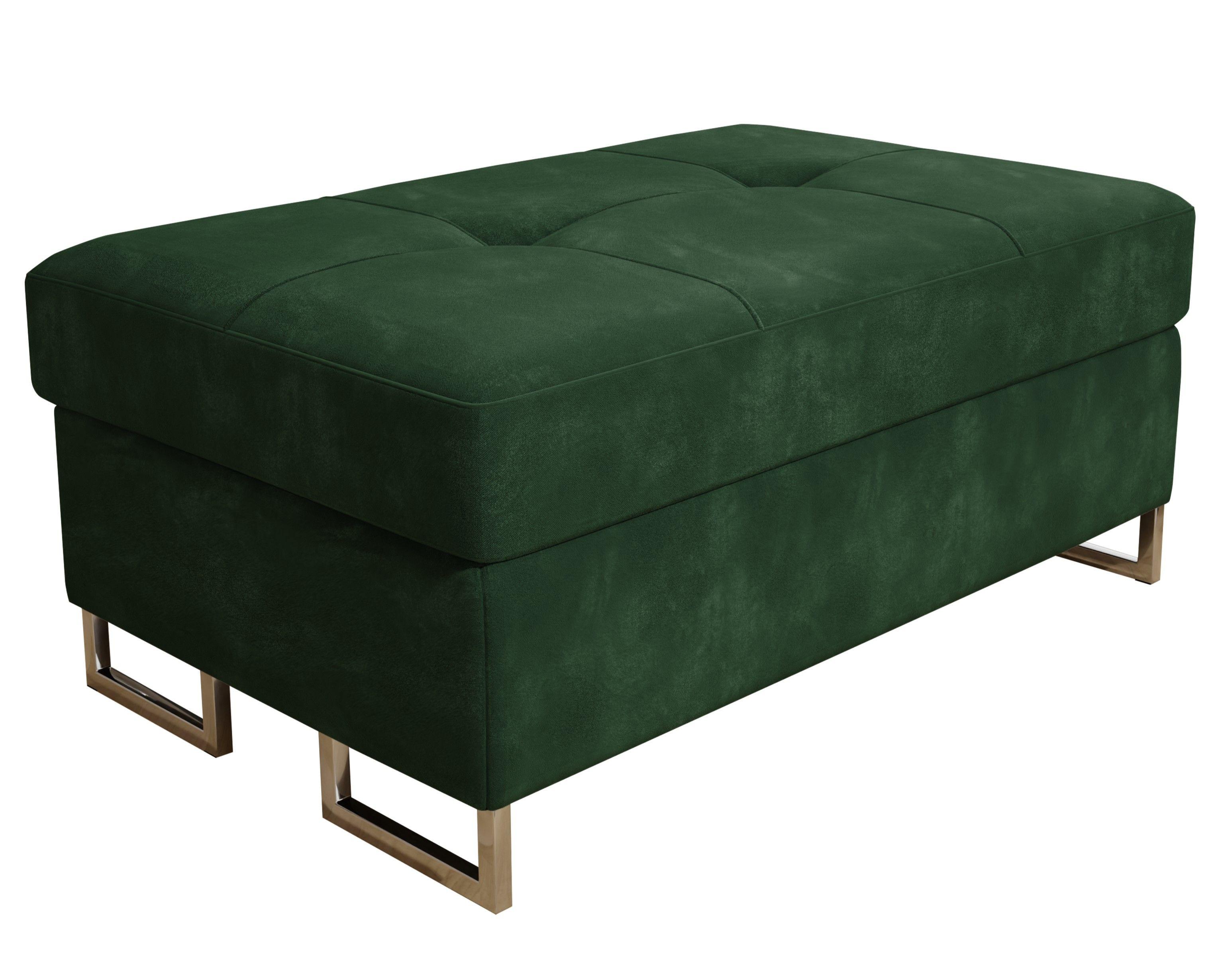 POLSTERHOCKER BARLET Grün 100x60 cm - Grün, Textil (100/41/60cm) - MASSENO