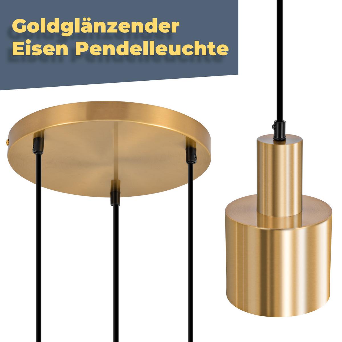 HÄNGELEUCHTE Jettq 12/25/143 cm - Akaziefarben, Metall (12/25/143cm) - ZMH