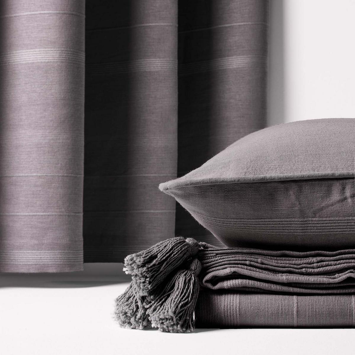 ÖSENVORHANG Rajput blickdicht 2er-Set, 167/228 cm - Grau, Textil (167/228cm) - Homescapes