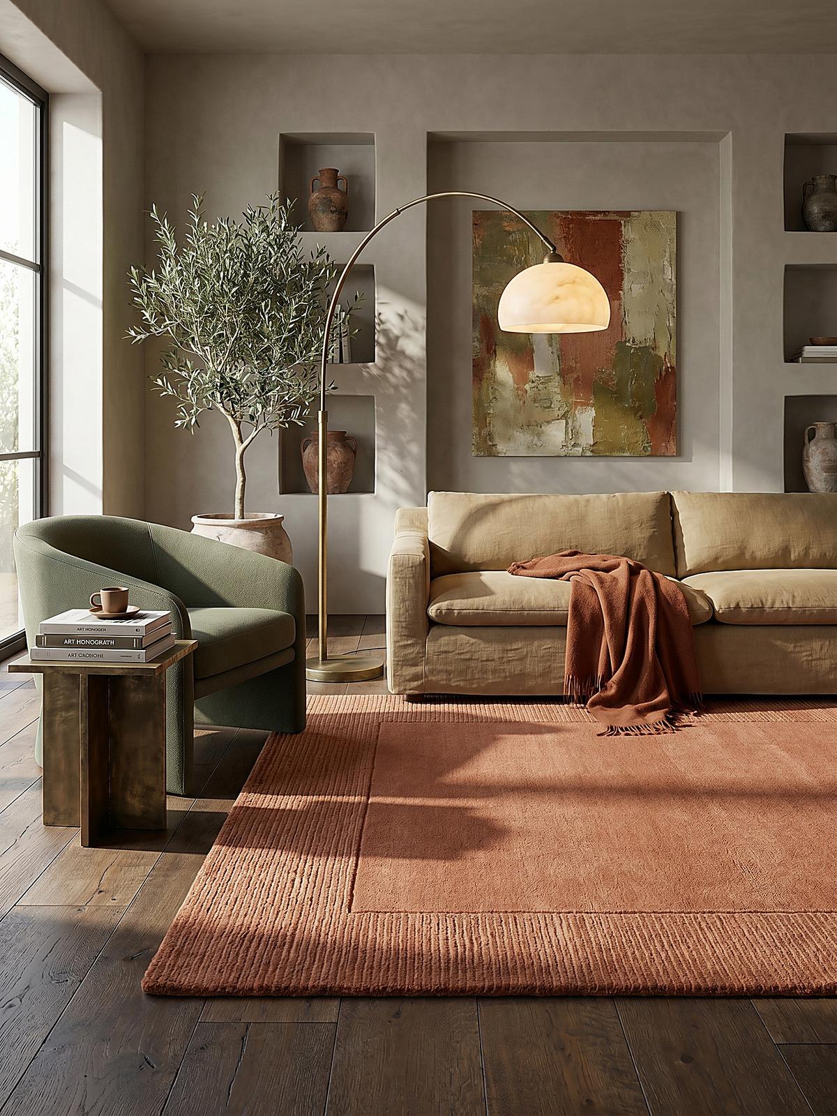 WOLLTEPPICH MOLE, einfarbig, Orange, 120 x 170 cm - Orange, Textil (170/120cm) - KADIMA DESIGN