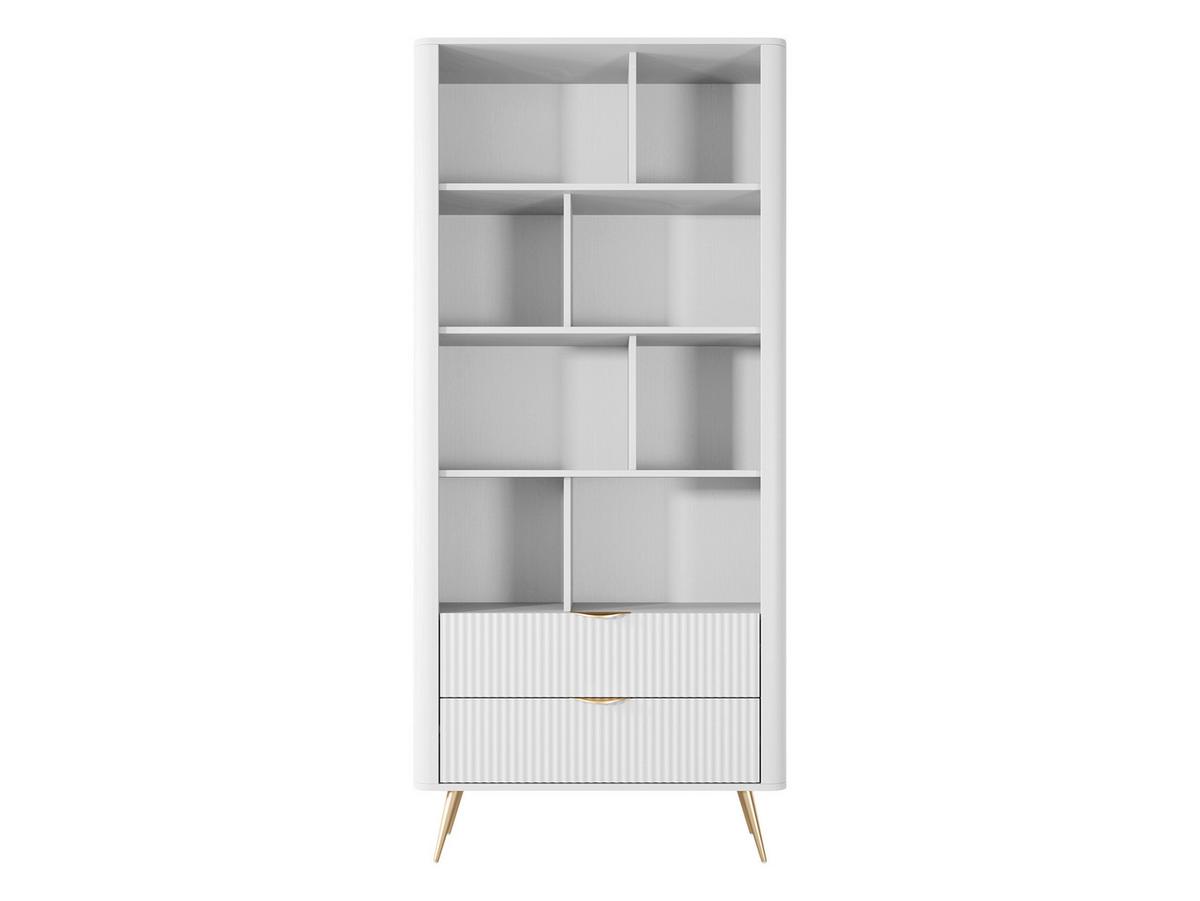 BÜCHERREGAL Lante - Goldfarben/Weiß, Holzwerkstoff/Metall (88/194/38cm) - MIRJAN24