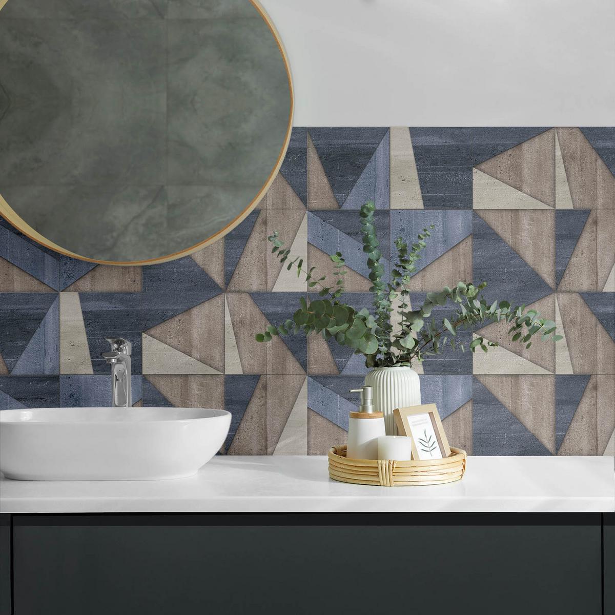 WANDPANEEL 6x 60x30 cm selbstklebend Urbanite - Taupe, Kunststoff (30/1.6/60cm) - Wallfluent