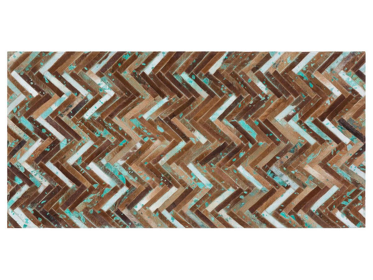 KURZFLOR-TEPPICH Amasya 150/80 cm - Braun, Fell (80/150cm) - Beliani