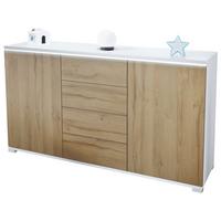 SIDEBOARD Faro Eiche Natur - Eichefarben, Holzwerkstoff (138.5/75.5/35cm) - Vladon