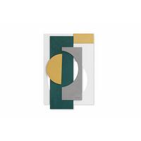 HOLZBILD Petrol 50/74,5 cm - Petrol/Weiß, Holz (4.65/74.5cm) - KUNSTLOFT