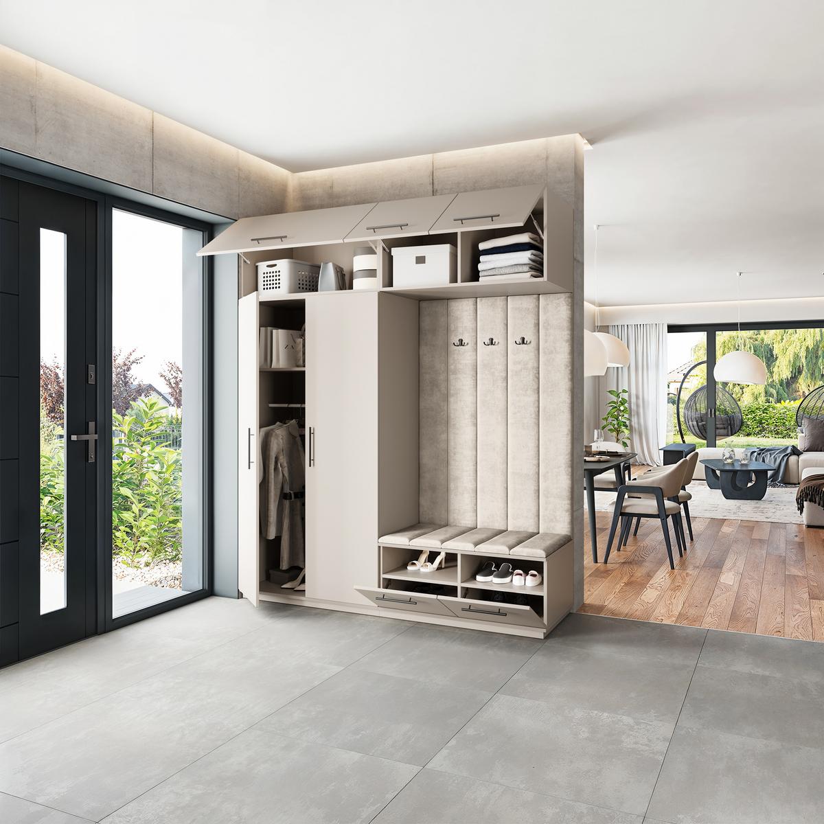 GARDEROBENSCHRANK REMA 200/240/60 cm Modern Kaschmir - Kaschmir/Beige, Holzwerkstoff (200/240/60cm) - MASSENO