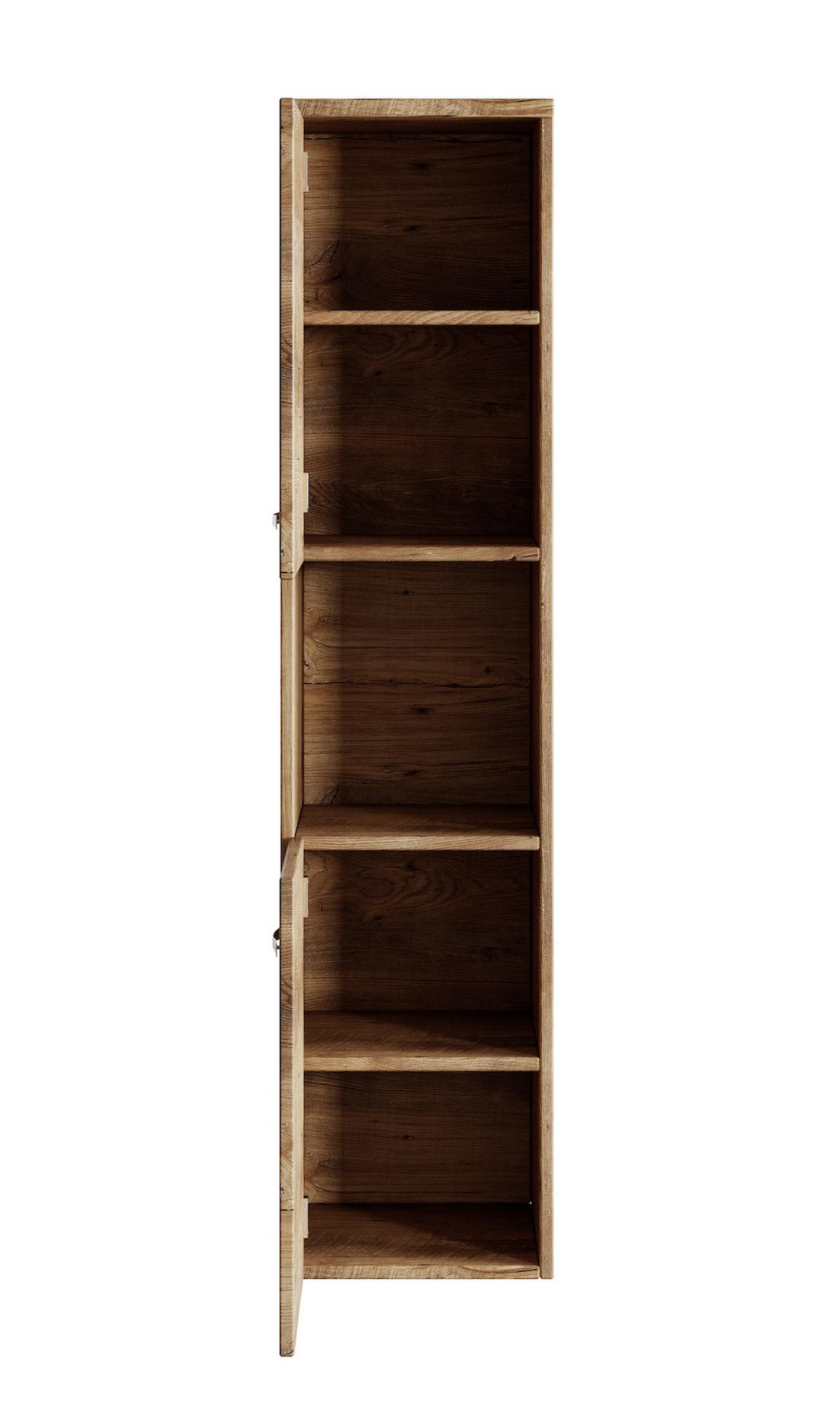 BADEZIMMERSCHRANK Montreal mit 2 Türen Kastanien Eiche - 30 x 30 x 130 cm - Kastanienfarben/Eichefarben, Holz (30/131/30cm) - Badplaats